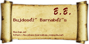 Bujdosó Barnabás névjegykártya
