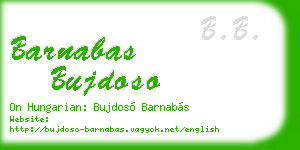 barnabas bujdoso business card
