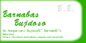 barnabas bujdoso business card